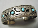 Pearlene Spencer Vintage Native American Navajo Turquoise Sterling Silver Bracelet Old-Nativo Arts