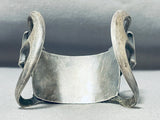 One Of The Most Unique 4 Arms Vintage Native American Navajo Sterling Silver Turquoise Bracelet-Nativo Arts