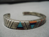 One Of The Best Vintage Native American Navajo Jimmie King Jr Turquoise Sterling Silver Bracelet-Nativo Arts