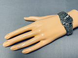Native American Extreme Detail Vintage Eagle Sterling Silver Bracelet Cuff-Nativo Arts