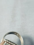 Most Unique Modern Native American Navajo American Flag Hogan Sterling Silver Inlay Ring-Nativo Arts