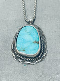 Enticing Vintage Native American Navajo Royston Turquoise Sterling Silver Necklace-Nativo Arts