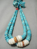 Quality Vintage Navajo Blue Turquoise Native American Jacla Necklace-Nativo Arts