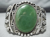 Early Huge Vintage Native American Navajo Cerrillos Turquoise Sterling Silver Bracelet-Nativo Arts