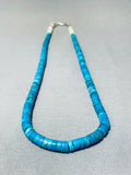 Native American Dazzling Authentic Vintage Santo Domingo Turquoise heishi Necklace-Nativo Arts