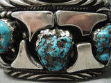 Heavy And Thick!! Vintage Native American Navajo 90 Gram Sterling Silver Bracelet Cuff-Nativo Arts