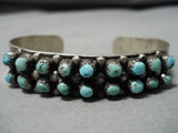 Vintage Navajo Sterling Silver Native American Turquoise Bracelet-Nativo Arts