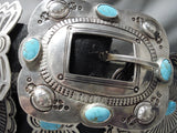 Superior Vintage Native American Navajo Domed Turquoise Sterling Silver Concho Belt-Nativo Arts