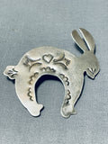 Marvelous Vintage Native American Navajo Sterling Silver Rabbit Pin-Nativo Arts