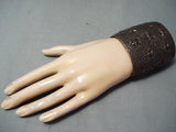 Amazing Navajo Huge Handcarved Copper Bracelet Native American-Nativo Arts
