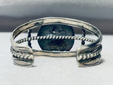 Coiled Cuff Vintage Native American Navajo Green Turquoise Sterling Silver Bracelet-Nativo Arts