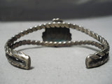 Wonderful Vintage Native American Navajo Spiderweb Turquoise Sterling Silver Bracelet Old-Nativo Arts