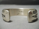 Detailed!! Vintage Navajo 3d Cuff Sterling Silver Native American Bracelet-Nativo Arts