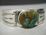 Important Jeanette Dale Native American Navajo Royston Turquoise Sterling Silver Bracelet-Nativo Arts
