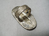 Marvelous Vintage Native American Navajo Turquoise Sterling Silver Ring Old-Nativo Arts