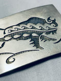 One Of The Best Native American Hopi Artist Vintage Sterling Silver Buckle-Nativo Arts