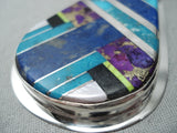 Native American Important Dan Coriz Santo Domingo Lapis Sterling Silver Turquoise Necklace-Nativo Arts