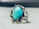 Unique Hallmark Vintage Native American Navajo Turquoise Sterling Silver Leaf Ring-Nativo Arts
