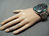 Huge Vintage Native American Navajo Rich Hoskie Turquoise Sterling Silver Bracelet-Nativo Arts