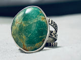 One Of A Kind San Felipe Huge Royston Turquoise Sterling Silver Ring-Nativo Arts