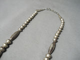 One Of The Best Vintage Native American Navajo Turquoise Tab Sterling Silver Necklace Old-Nativo Arts