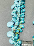 One Of The Most Unique Vintage Navajo Turquoise Cross Sterling Silver Necklace-Nativo Arts