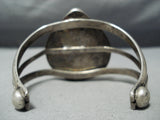 Huge Vintage Native American Navajo Carico Lake Turquoise Sterling Silver Bracelet Old-Nativo Arts