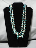 Exquisite Vintage Navajo Native American Turquoise Sterling Silver Necklace-Nativo Arts