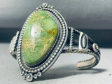 Wally Yazzie Jr Vintage Native American Navajo Royston Turquoise Sterling Silver Bracelet-Nativo Arts