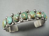 Rare Signed Vintage Native American Navajo Royston Turquoise Sterling Silver Bracelet-Nativo Arts
