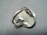 Vivid Vintage Navajo Tigers Eye Sterling Silver Ring Native American Old-Nativo Arts