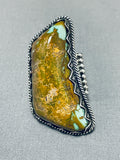 One Of Biggest And Best Vintage Native American Navajo Royston Turquoise Sterling Silver Ring-Nativo Arts