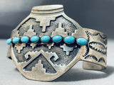 Sterling Pottery Vintage Native American Navajo Turquoise Sterling Silver Bracelet-Nativo Arts