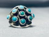 Wonderful Vintage Native American Navajo Turquoise Sterling Silver Ring-Nativo Arts