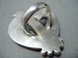 One Of A Kind Native American Navajo Spiny Oyster Shell Sterling Silver Heart Ring-Nativo Arts