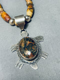 Very Rare Turtle Vintage Native American Navajo Sterling Silver Necklace-Nativo Arts