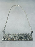 Unbelievable Native American Navajo Sterling Silver Horse Necklace-Nativo Arts