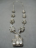 Museum Vintage Native American Navajo Storyteller Sterling Silver Necklace Old-Nativo Arts
