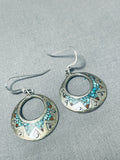 Marvelous Vintage Native American Navajo Turquoise Sterling Silver Earrings-Nativo Arts