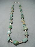 Native American Superior Santo Domingo Royston Turquoise Sterling Silver Necklace-Nativo Arts