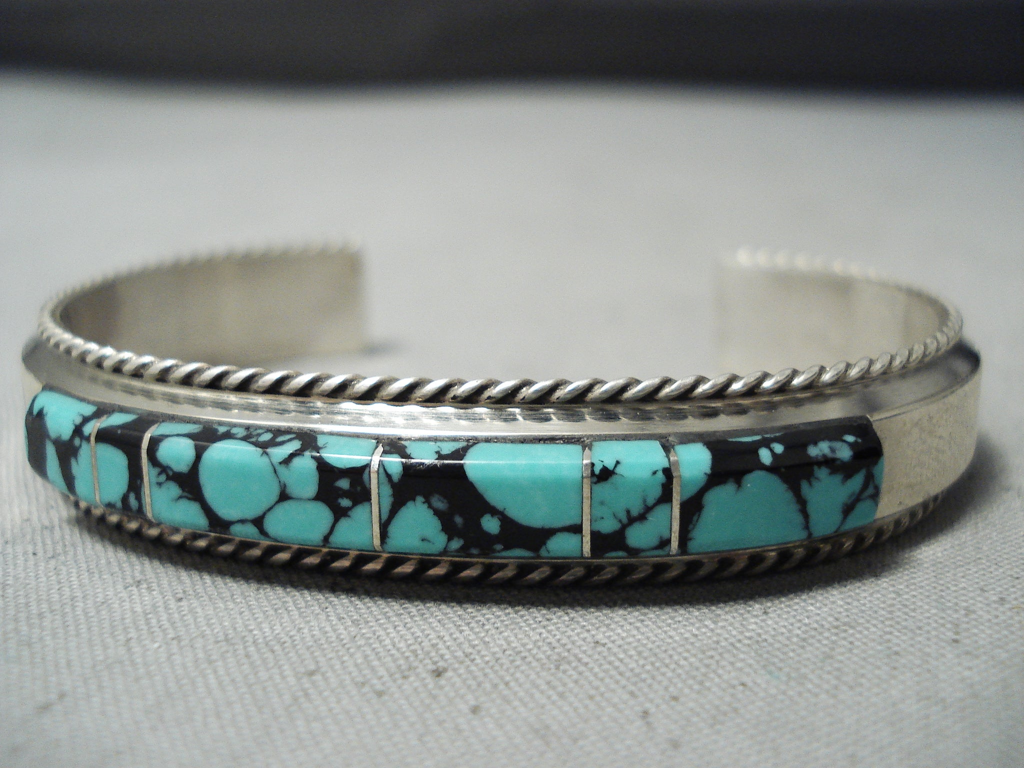 Fran Yazzie Vintage Native American Navajo Spiderweb Turquoise