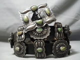 Important Vintage Native American Navajo Royston Turquoise Sterling Silver Concho Belt Old-Nativo Arts