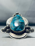 Amazing Vintage Native American Navajo Blue Diamond Sterling Silver Huge Ring-Nativo Arts