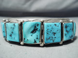 Important Vintage Native American Navajo 7 Sleeping Beauty Turquoise Sterling Silver Bracelet-Nativo Arts