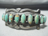 Signed Vintage Native American Navajo Royston Turquoise Sterling Silver Bracelet-Nativo Arts