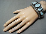 One Of The Finest Ever Native American Navajo Dry Creek Turquoise Sterling Silver Bracelet-Nativo Arts