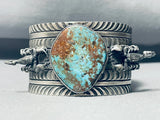 Scorpion Protection 115 Grams Hevay Native American Navajo Turquoise Sterling Silver Bracelet-Nativo Arts