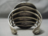 Huge 100 Gram Vintage Native American Navajo Teardrop Turquoise Sterling Silver Cluster Bracelet-Nativo Arts