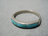 Wonderful Vintage Navajo Turquoise Sterling Silver Ring Native American-Nativo Arts