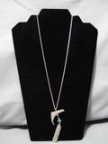 Important Vintage Native American Navajo Eagle Jimmie King Jr Turquoise Sterling Silver Necklace-Nativo Arts